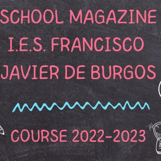 Portada de la revista escolar del departamento de Bilingüismo realizada en el curso 2022-2023